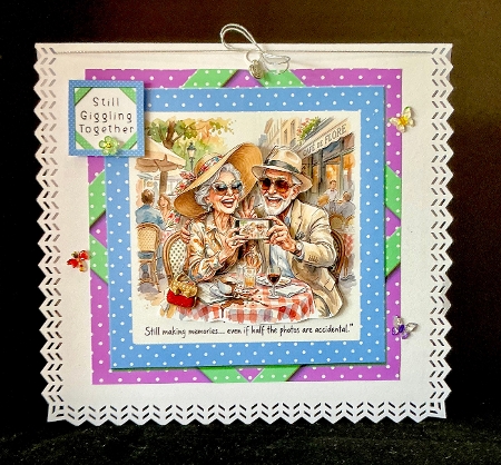 Still Giggling Together - Decoupage by Cynthia Massey