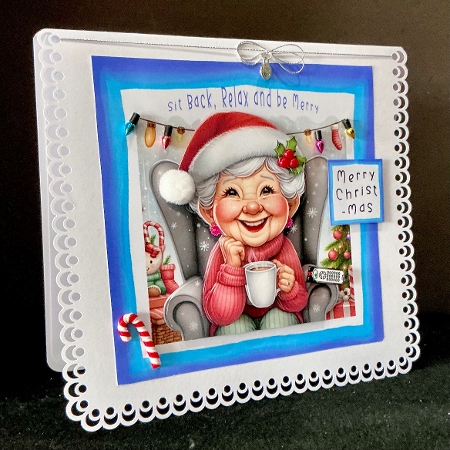 Sit Back Relax and be Merry - Decoupage by Cynthia Massey
