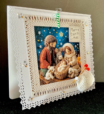 Knitted Nativity - Decoupage by Cynthia Massey