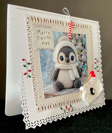 Knitted Penguin - Decoupage by Cynthia Massey