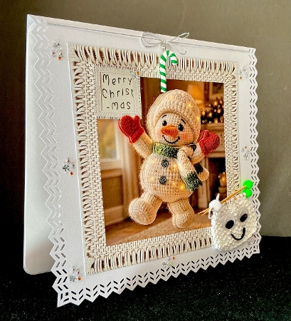 Knitted Snowman - Decoupage by Cynthia Massey