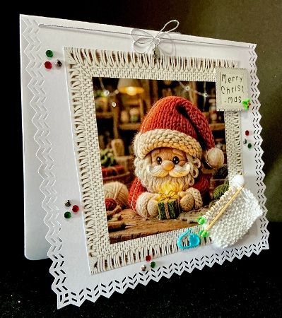 Knitted Santa - Decoupage by Cynthia Massey