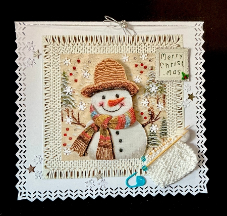 Knitted Snowman 2 - Decoupage by Cynthia Massey