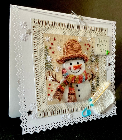 Knitted Snowman 2 - Decoupage by Cynthia Massey