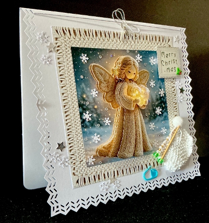 Knitted Angel - Decoupage by Cynthia Massey