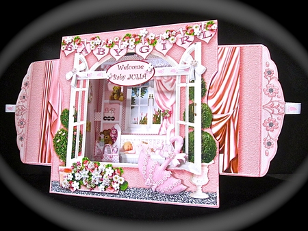 3D Room with a View - Sweet Dreams New Baby Girl by Cynthia Massey