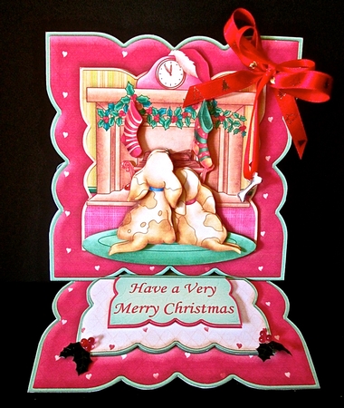 Waiting for Santa Easel Card Kit & Pyramage by Cynthia Massey