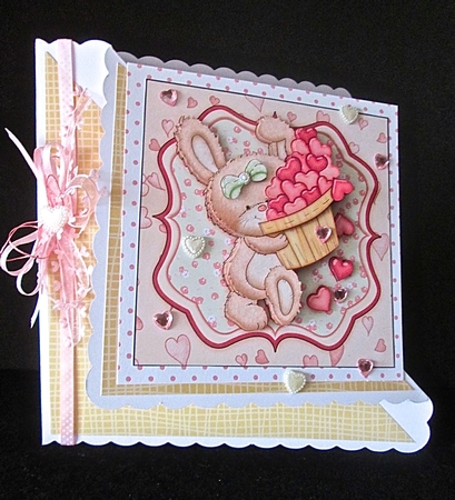 A Bucket Load of Love Card Topper & Decoupage by Cynthia Massey