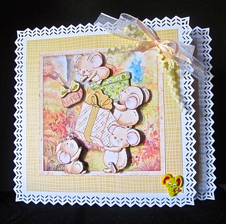 Tipsy Topsy Mice 8x8 Mini Kit & Decoupage by Cynthia Massey