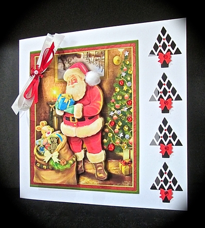 Traditional Santa 8x8 Christmas Decoupage Mini Kit by Cynthia Massey