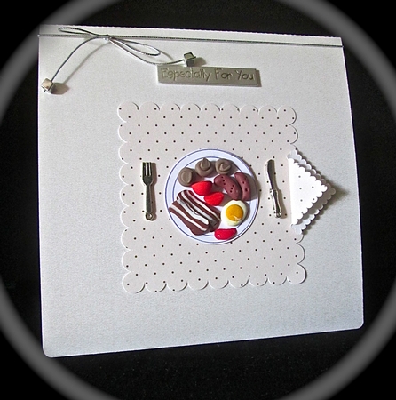 Fathers Day Breakfast in Bed Pop Up Card by Cynthia Massey