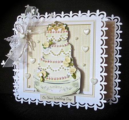 Ivory Wedding/Anniversary Cake Mini Kit by Cynthia Massey
