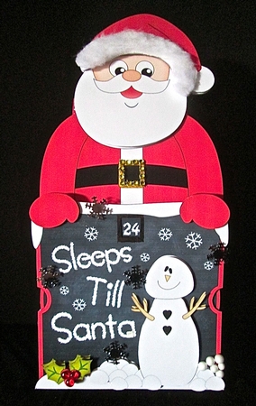 On the Shelf Sleeps Till Santa Card Kit - Christmas Santa Claus by Cynthia Massey