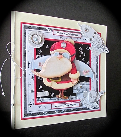 ROCKET SANTA Christmas 8x8 Decoupage Mini Kit by Cynthia Massey