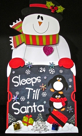 On the Shelf Sleeps Till Santa Card Kit - Snowman Rio by Cynthia Massey
