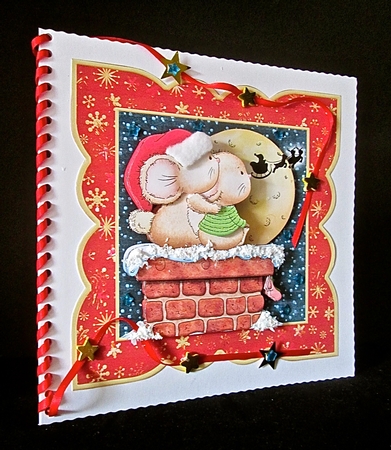 THE MAGIC OF CHRISTMAS 7x7 Card Topper & Decoupage Mini Kit by Cynthia Massey