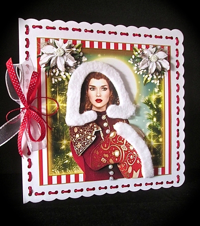 Mrs Santa Card Front Kit by Cynthia Massey