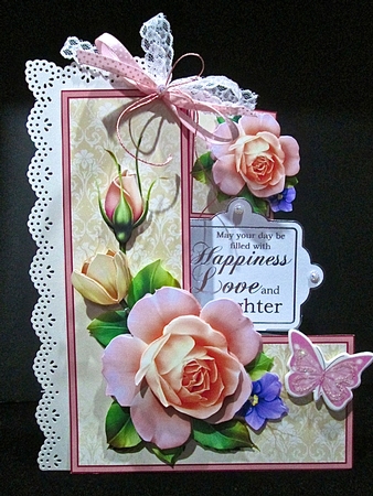 Upright stepper  Spring Roses by Cynthia Massey