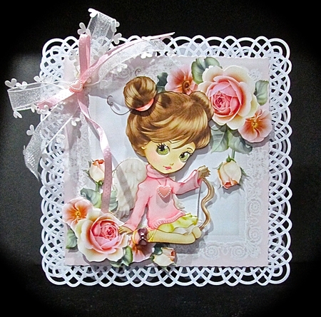 Beautiful Girl With Rose Spray 8x8 Mini Kit by Cynthia Massey