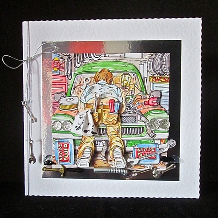 Double Decoupage - Grease Monkey by Cynthia Massey
