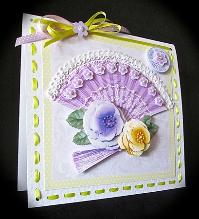 Pretty Flower Fan by Cynthia Massey