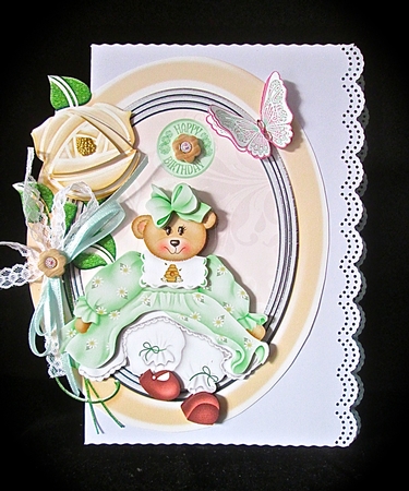 Dressed up Bear by Cynthia Massey