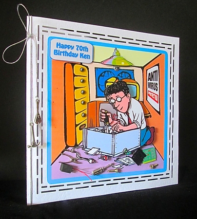 Computer/TV repair man by Cynthia Massey