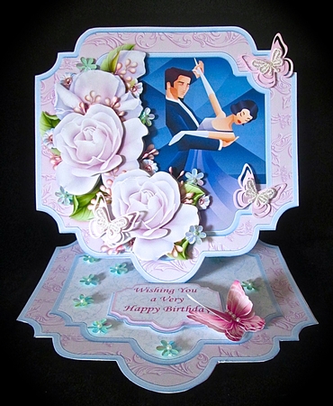 ROMANTIC DANCE Large Easel Card Kit & Decoupage 7.5 All Occasions by Cynthia Massey