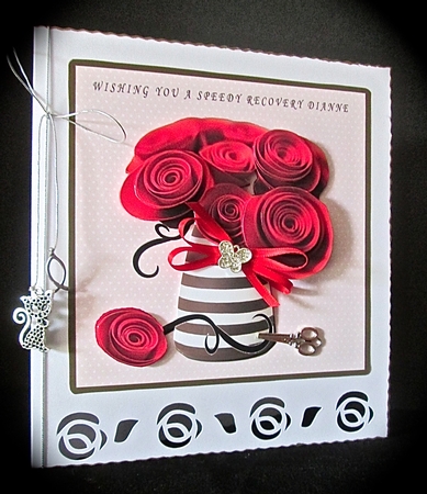 Elegant and Easy to Cut Red Paper Roses Decoupage by Cynthia Massey