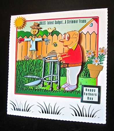 I love my Strimmer Frame - decoupage by Cynthia Massey
