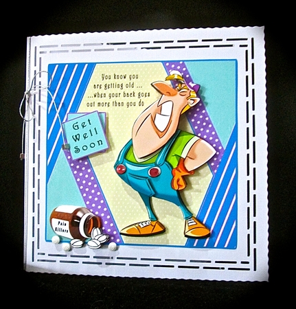 When your back goes out more than you do - Decoupage by Cynthia Massey