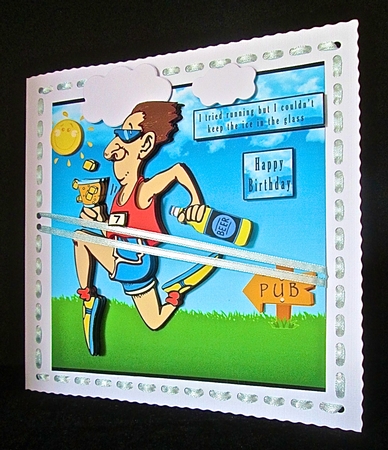 I Tried Running - decoupage by Cynthia Massey