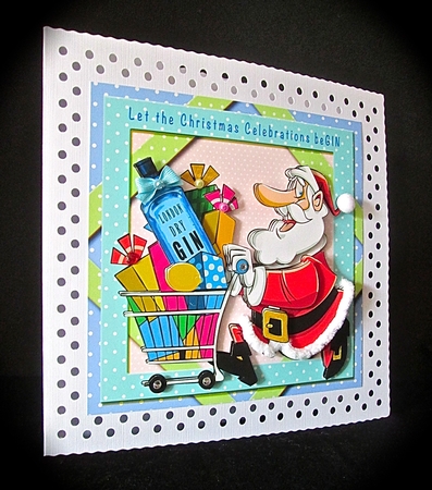 Let the Christmas celebrations beGIN - Decoupage by Cynthia Massey