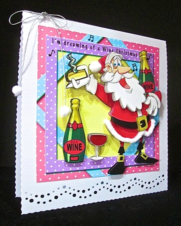 Im dreaming of a WINE Christmas - Decoupage by Cynthia Massey