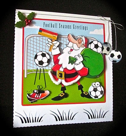 Football Seasons Greetings by Cynthia Massey