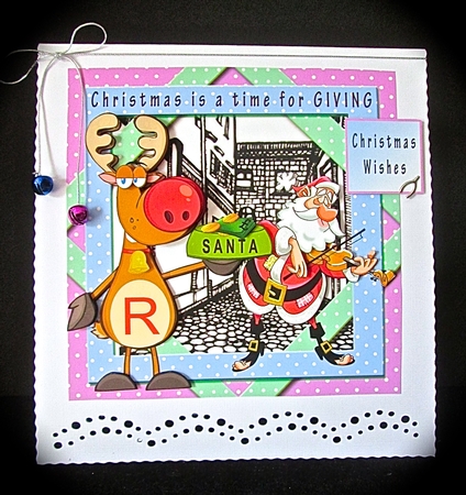 Christmas is a time for GIVING - decoupage by Cynthia Massey