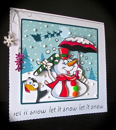 Let it Snow - decoupage by Cynthia Massey