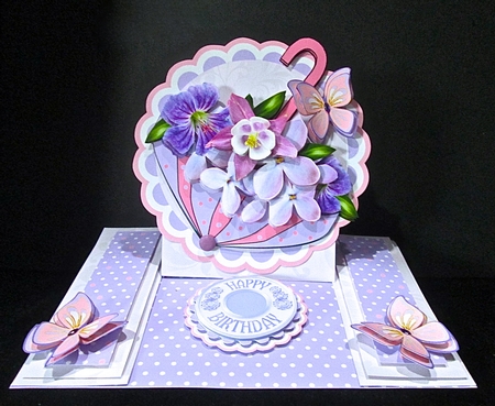 Centre Panel Easel Lilac flower umbrella - NEW by Cynthia Massey
