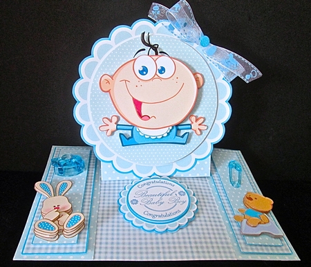 Cheeky Baby Boy Centre Panel Easel by Cynthia Massey
