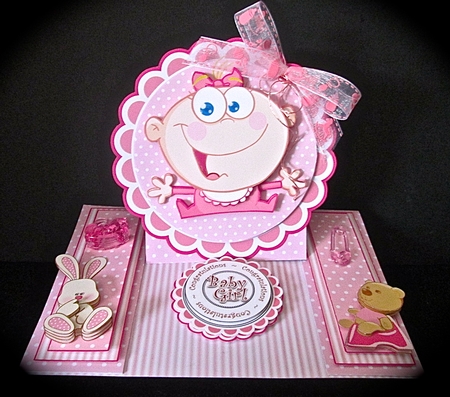Cheeky Baby Girl Centre Panel Easel by Cynthia Massey