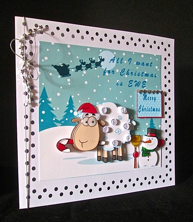 All I want for Christmas is Ewe - decoupage by Cynthia Massey