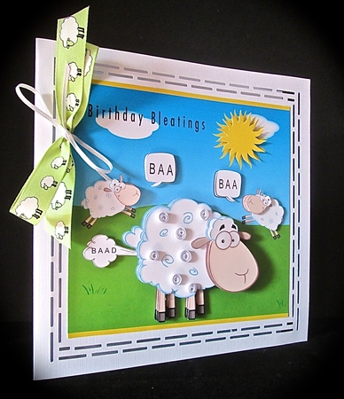 Birthday Bleatings - Decoupage by Cynthia Massey