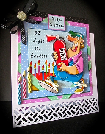 OK Light The Candles - Decoupage by Cynthia Massey