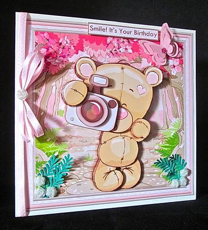 SMILE ITS YOUR BIRTHDAY 7.5 Decoupage & Insert Mini Kit by Cynthia Massey