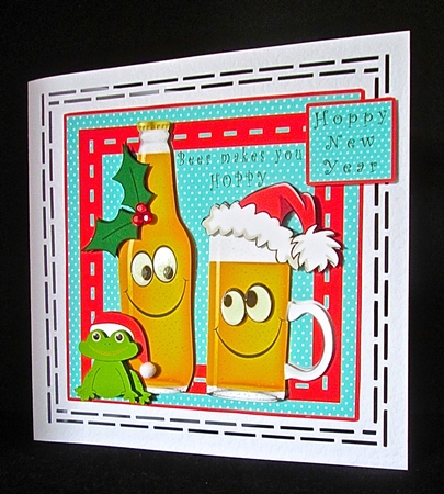 Hoppy New Year - Decoupage by Cynthia Massey