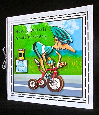 Have a Wheelie Great Birthday - Decoupage by Cynthia Massey