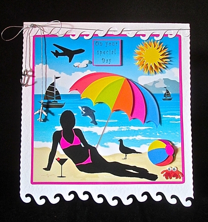 Under the Sun Umbrella - Decoupage by Cynthia Massey