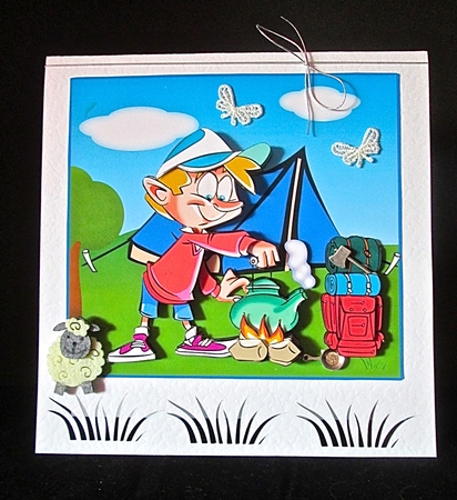 Happy Camper - Decoupage by Cynthia Massey