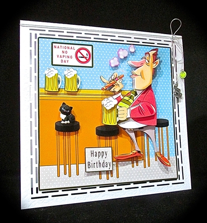 Enjoy A Cigar - Decoupage by Cynthia Massey