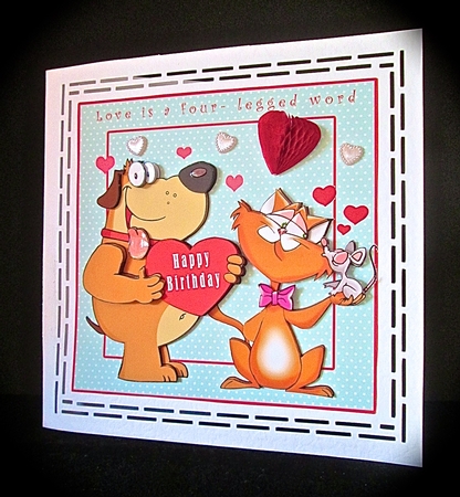 Love Is A Four-Legged Word - decoupage by Cynthia Massey
